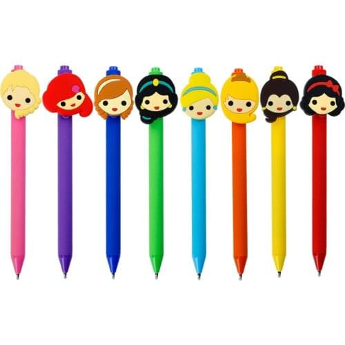 36pcs/batch Disney Frozen Gel Pen Black Hand Account Pen School Supplies Simple Cute Cartoon Office Sign Pen Gift