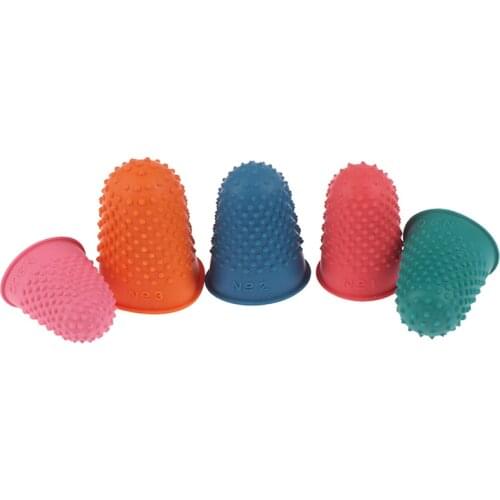 5Pcs/lot Counting Cone Rubber Thimble Protector Sewing Quilter Finger Tip Craft Needlework Sewing Accessories