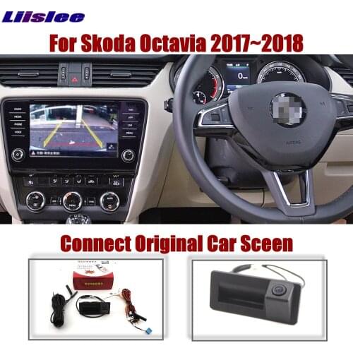 AUTO CAM For Skoda Octavia 2017 2018 2019 2020 Car Original Screen Upgrade Reverse Rear View Camera HD Dynamic Trajectory