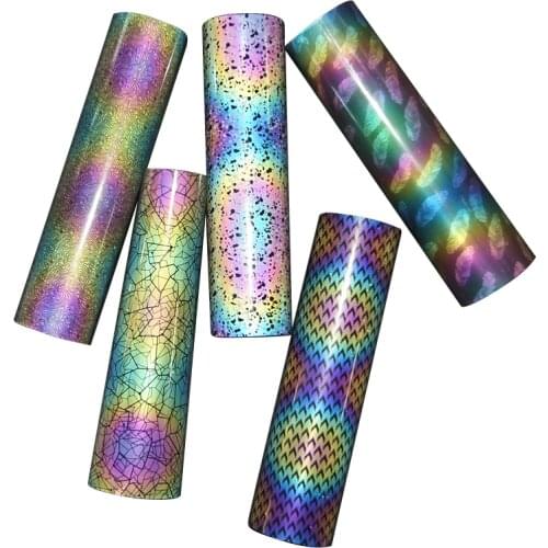 Free shipping 1 sheet 25cmx100cm 10"x40" colorful reflective heat transfer vinyl press t-shirt HTV film cutting plotter