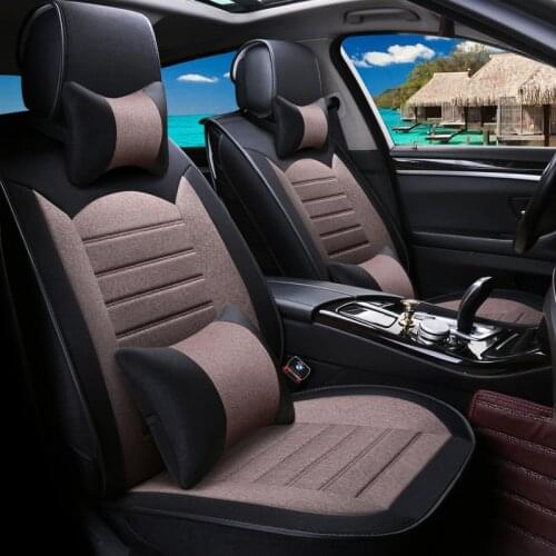 WLMWL Linen car seat cover for BMW all medels X3 X1 X4 X5 X6 Z4 525 520 f30 f10 e46 e90 car accessories Car-Styling