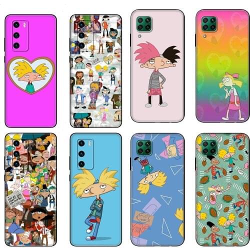 Black tpu Case For Huawei P30 Lite P30 Pro P40 Case For Huawei P40 LITE E P Smart 2020 Case Cover Hey Arnold Special