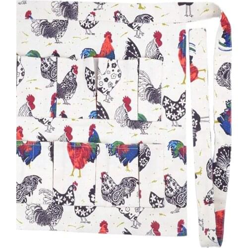 12 Pockets Chicken Egg Gathering Waist Apron Housewife Farmhoue Workwear