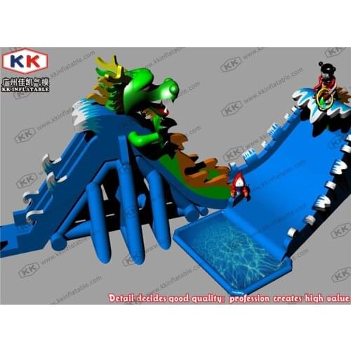 0.55mm PVC material giant inflatable water slide for adult summer water game