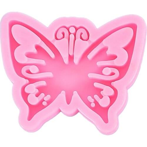 Glossy Silicone Resin Molds Hollow Butterfly Keychain Mold DIY Keychain Pendant Jewelry Epoxy Resin Crafting Molds