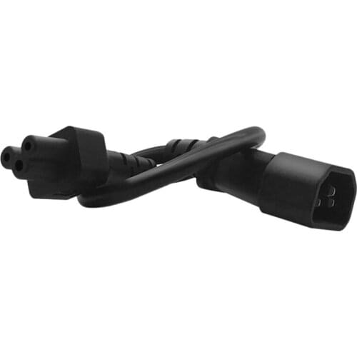 IEC 320 C14 Male Plug to C5 Female Adapter Cable IEC 3 Pin Male to C5 Micky, PDU UPS Power Converter Cord