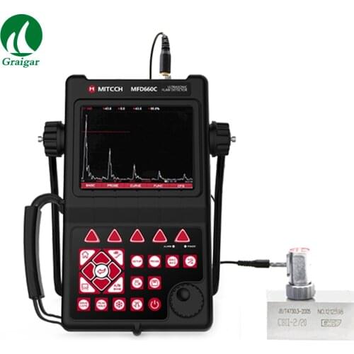 Intelligent Digital Ultrasonic Flaw Detector MFD660C NDT Test Equipment digital defectoscope Beep LED light Alarm function