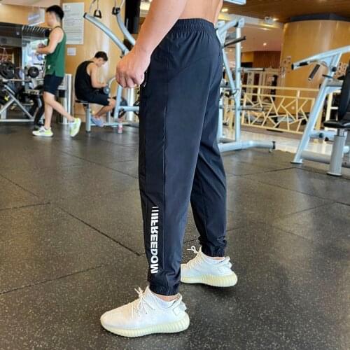 Summer Sport Pant for Men Running Fitness Joggers Thin breathable Quick Dry gym elastic Sweatpants Workout loose Long Pants