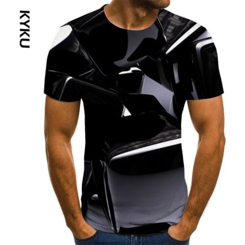 Summer fashion brand round neck T-shirt men 3d anime t-shirt cool beige white wolf head t shirt Harajuku tshirt Custom t-shirts