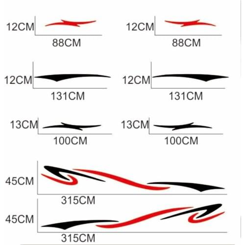 Hot Hot Sell Two Side RV Stripes Graphics KK Vinyl Decalss Motorhome Stripes Camper Sticker for JDM SUV RV VAN Decalss PVC