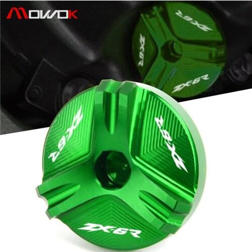 For KAWASAKI Nina ZX-6R ZX6R ZX 6R ZX6RR ZX636 ZX600 CNC Motorcycle Accessories Engine Magnetic Oil Drain Plug cover