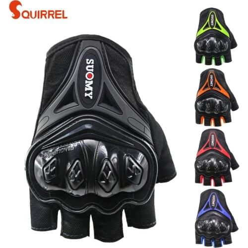 Motorcycle Summer Half Finger Gloves riders fall proof Cross Country Riding Gloves racing four season gloves man
