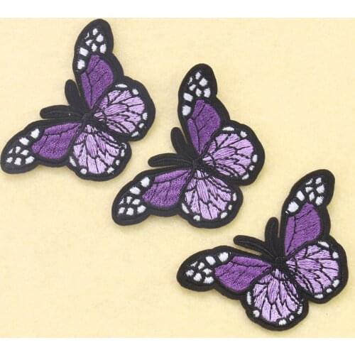 Cartoon Butterfly Embroidery Cloth Stickers Clothes Iron Sewing Patch Small Animal Clothing Decoration Applique Accessories