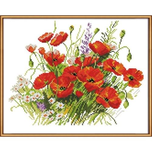 The flowers are in full bloom cross stitch kit aida 14ct 11ct count print canvas stitches embroidery DIY handmade