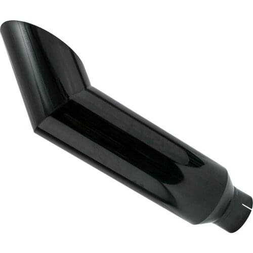 5" Inlet 8"Outlet Miter Black Angle Cut Diesel Smoker Exhaust Stack Tip For Ram 2013 2014 2015 2016 36" Long