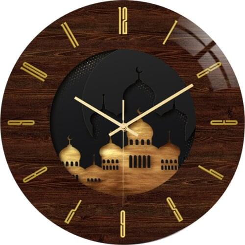New Wall Clocks Fashion Watches 2021 Ramadan Festival Metal Islamic Clock Wall Artislamic Home Decor Islamic Decor