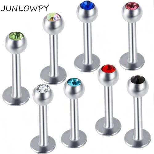 JUNLOWPY 100pcs Tragus Piercing 316L Surgical Steel lip Labret Ring Stud kits Ear Cartilage Earrings Body Jewelry Helix Piercing