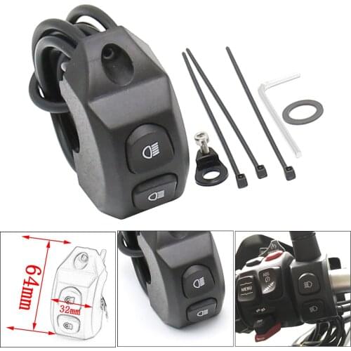 Durable Motorbikes Motorcycle Handle Fog Light Switch Control for BMW R1200GS R 1200 GS F850GS F750GS Adventure, Black