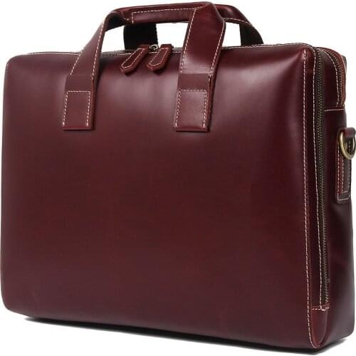 Luxury Italian Genuine Leather Mens Briefcase Business Bag Leather laptop briefcase Men Shoulder Bag Messenger Bag Tote Handbag