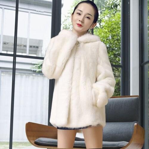 Large size S-6XL fur coat female 2020 new winter imitation water velvet young fat mm fashion medium long Parker coats womens