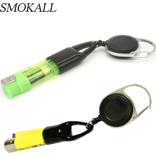 50Pcs Silicone Lighter Holder Sleeve Clip With Retractable Keychain Regular Size Lighter Protective Cover Smoke Accessories