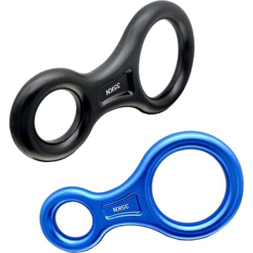 Pull Force Outdoor Rock Climbing 8 Ring Descender Escape Rope Slow Descent Device Professional Descender