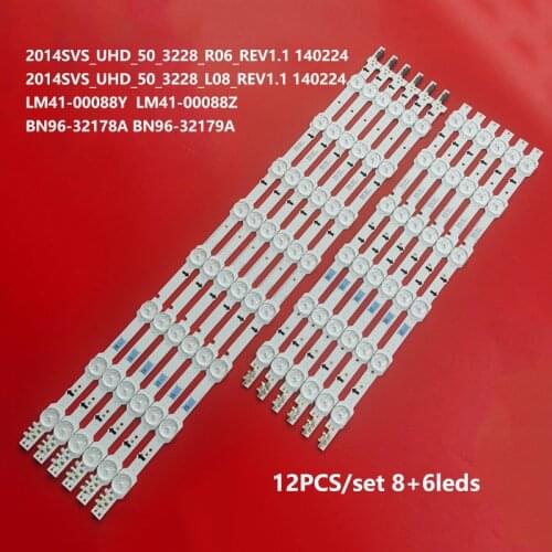 12 PCS LED backlight strip for Samsung UE50HU6900 UN50HU6950F UE50HU7000 BN96-32178A 32179A DUGE-500DCA 500DCB-R3 2014SVS_UHD_50