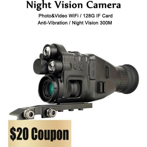 Full HD Lens Range Thermal Imager Night Vision Telescope Monocular for Hunting Camping with 128G WiFi Video Photo Digital Camera