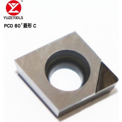 10PCS CCGT09T304 PCD CNC Lathe Tool Turning Boring Cutting Carbide Diamond Tip Insert for Aluminum Copper Machining