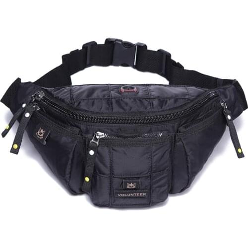 High Quality Waterproof Oxford Men Hip Belt Bag Fanny Pack Military Multi-Pocket Cross body Shoulder Waist Pack Chest Bum Bag