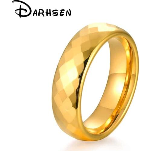 JHSL Men Tungsten Rings 6mm Fashion Jewelry Black Rose Gold Color Best Father Gift Unique Design High quality Size 7 8 9 10 11