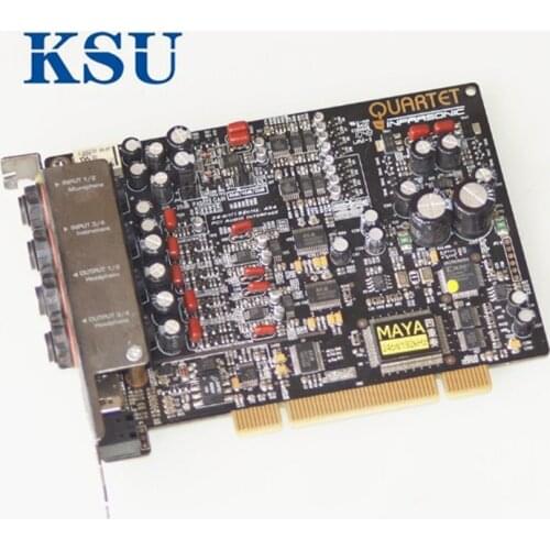 For MAYA Quartet professional HIFI recording 4 in 4 out live karaoke MIDI fiber professional pci sound card