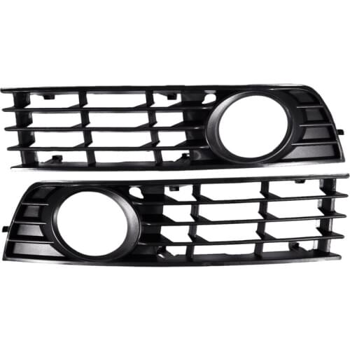 1 pair Fog Light Grille Front Lower Left Right Grid Grille for A4 B6 Sedan 02-05