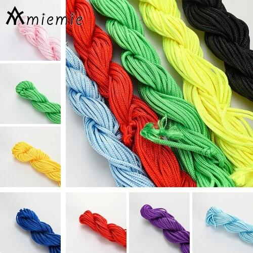 1/3/5rolls 1.0/1.5mm Nylon Braided Cord 26 Colors String Cotton Thread Rope For Making Jewelry DIY Bracelet Craft Supplies