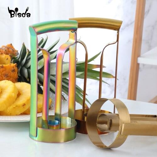 1Pc Stainless Steel Pineapple Tool Removing Peel and Core Easy to use Pineapple Peeler Cutter Corer Slicer Kitchen Tools