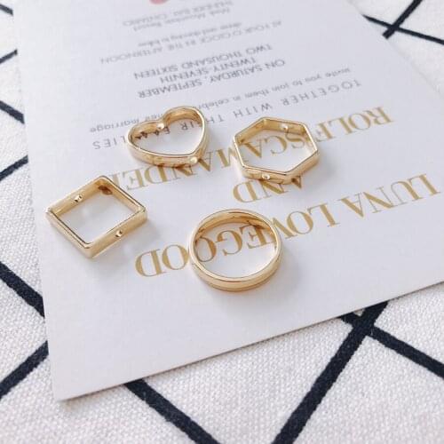 10 pieces / lotAlloyRoundLoveSquarek gold bead caps earings fashion jewelry connectors for jewelry makingOther