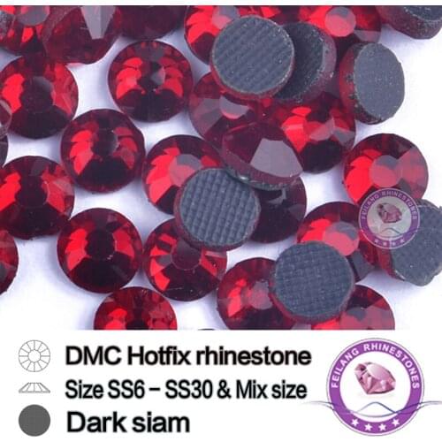 1440pcs per bag SS6 SS10 SS16 SS20 SS30 Dark Siam about 5mm Diamonds For Dancing Dresses