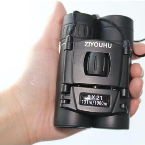 2021 NEW HD Powerful Binoculars 8x21 Low Light Sightseeing Folding Telescope Hunting Sports Outdoor Camping Travel