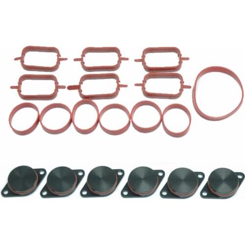 22/33mm OEM design by aluminum For BMW Swirl Flap Blanking Plates seal with intake manifold gasket 6 cylinder