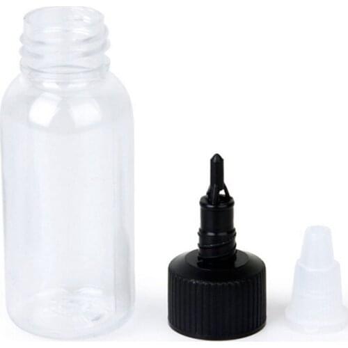 30ml Tattoo Pigment Ink Bottles Twist Cap Empty Plastic Transparent Tattoos Ink Pigment Clear Bottle Supplies Tools
