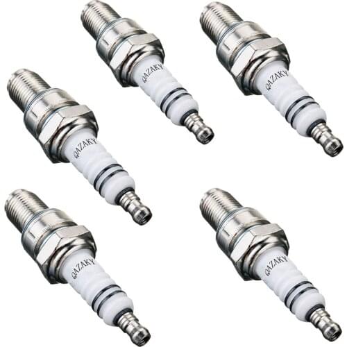5 Pcs Spark Plug Z4C 49cc 50cc 66cc 70cc 80cc 2-Stroke Engine Motorized Bicycle Moped Scooter Yamaha JOG50 90 ZX50 DIO50 Suzuki