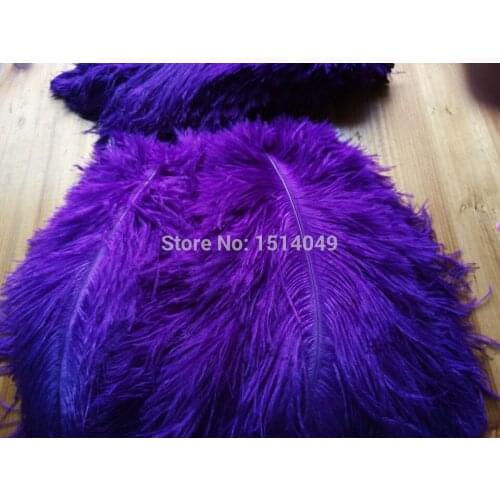Wholesale Quality 50pcs perfect Leniency Male natural purple ostrich feather 12-14inch/30-35cm decorative diy