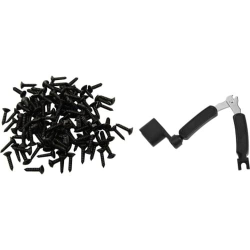50x Pickguard Screws M for Fender Strat Style Guitar & 1x Guitar Peg String Winder + String Pin Puller + String Cutter