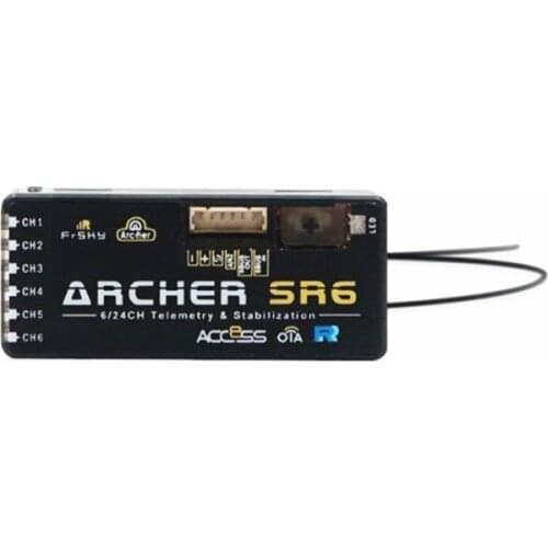 FrSky Archer SR6 2.4GHz 6-Channels Self-Stabilized Receiver Access Protocol Support OTA / Data Return For Fixed-Wing Drone
