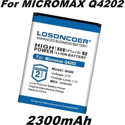 LOSONCOER 2300mAh Q4202 Good Quality Battery for Micromax Q4202 Mobile Phone battery