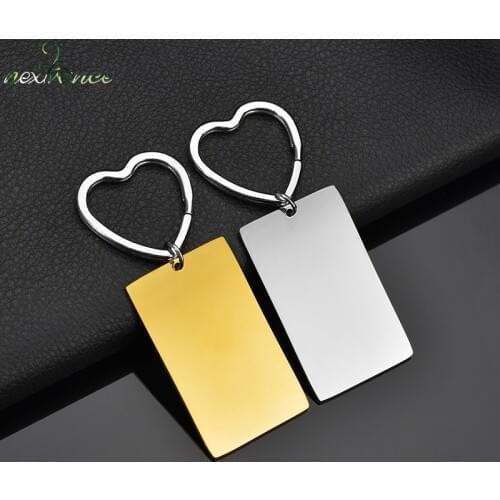 Nextvance Stainless Steel Customized Engrave Key Chain Photo Text Name Plate Personality Keyring For Pet Family Anniversary Gift