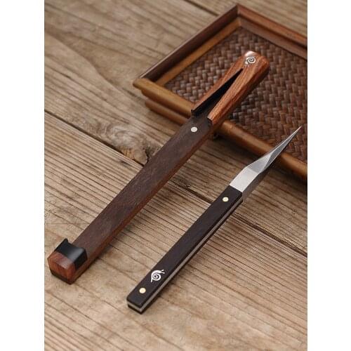 Puer Stainless Steel Tea Knife Wood Prying Vintage Chinese Insert Tea Knife Ceremony Handmade Te Verde Chino Teaware DG50CD
