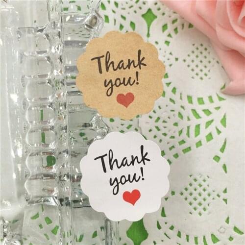 Hot Sale Paper Sticker Flower Shape Thank You Thanksgiving Day Paper Stickers Self-adhesive Gift Souvenir Sealing 600Pcs/Lot