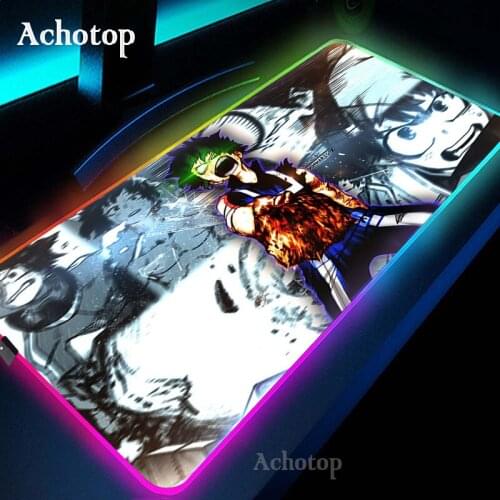 My Hero Academia RGB Gaming Mouse Pad Computer Gamer Mousepad Large Anime Mouse Mat Big Mause Pad PC Laptop Keyboard Desk Carpet