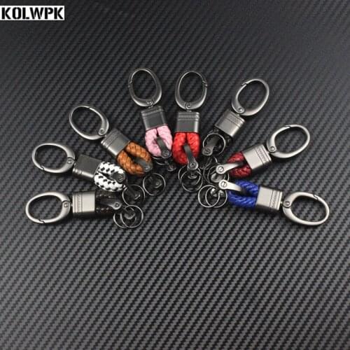 PU Leather Metal Key Ring Key chain For BMW E46 E52 E53 E60 E90 F01 F20 F10 F30 F15 X1 X3 X5 X6 car Styling